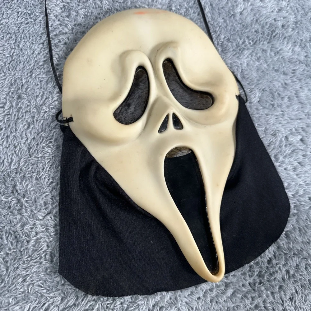 VTG Ghost Face Mask Stamp Glow Scream Easter Unlimited Inc Fun World Div OG